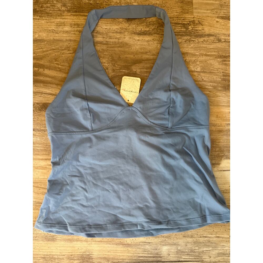 Halter Tank Top in Dusty Blue - Women